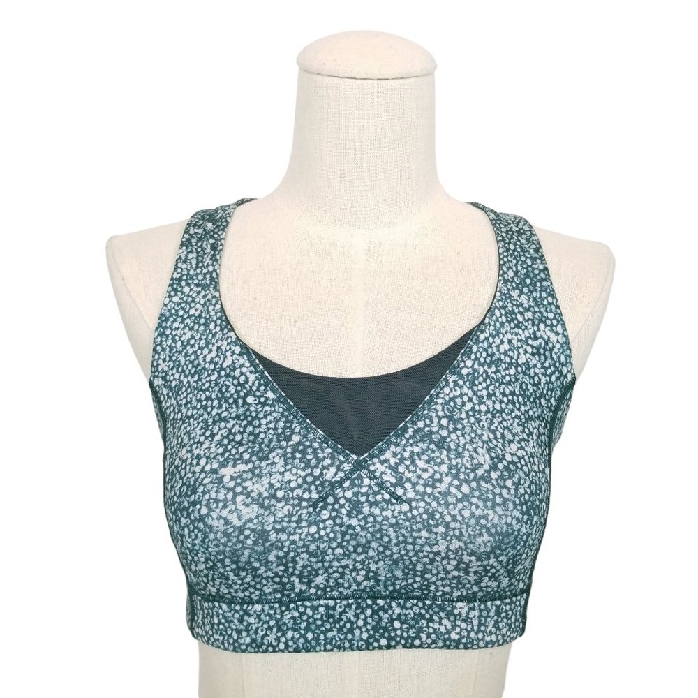 Lululemon In A Flash Bra II Pebble Print Parfait Pink Alberta Lake Sz 6